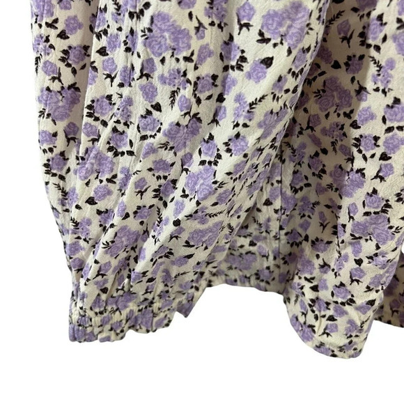 Style & Co Rose Pattern Button Up Shirt Ombre Ruffled Collar NWT $49.50 - Picture 5 of 8